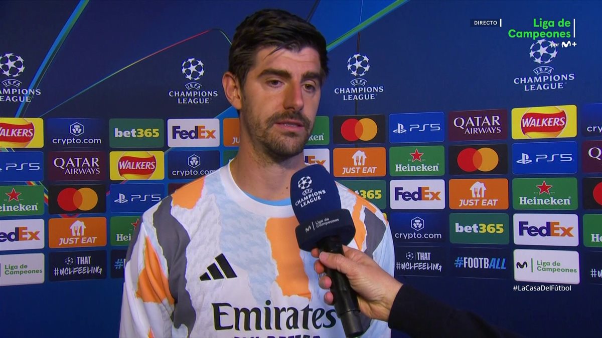 <strong>تييبو كورتوا حارس مرمى نادي ريال مدريد الإسباني</strong>