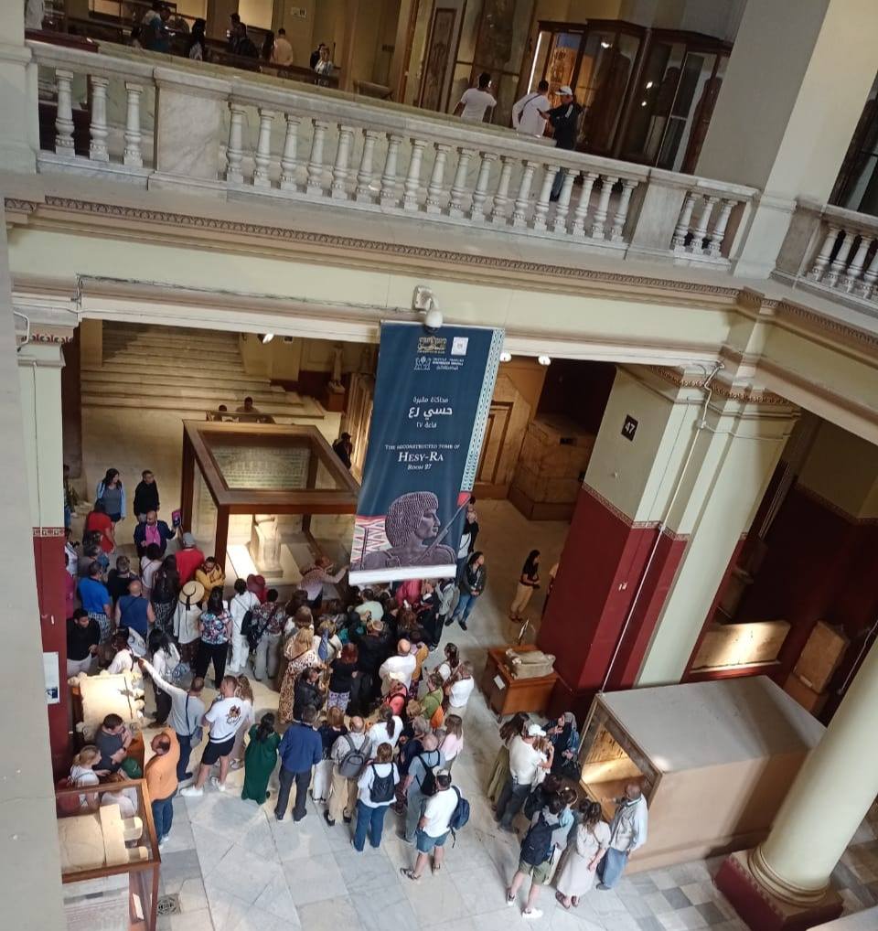 إقبال كبير من السائحين على زيارة المتحف المصري بالتحرير