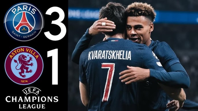 موعد مباراة باريس سان جيرمان وأستون فيلا في دوري أبطال أوروبا