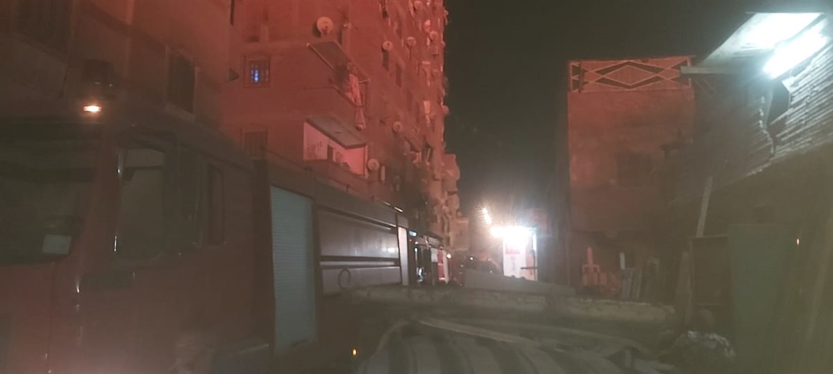  حريق مخازن أخشاب بالشرابية