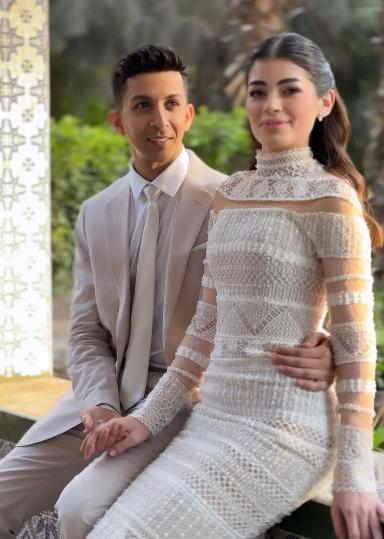 لقطات من عقد قران ليلي زاهر وهشام جمال