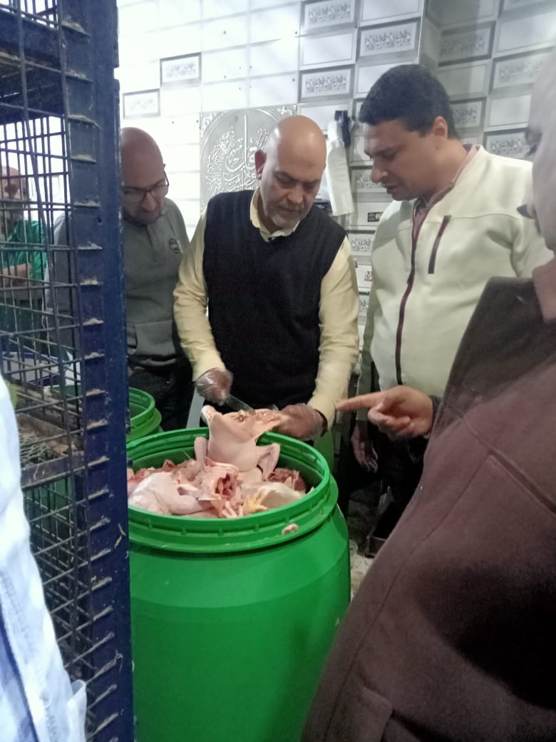 ضبط كميات كبيرة من الدواجن الغير صالحة للاستهلاك الآدمي بالمنوفية