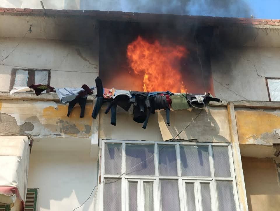 حريق بمدينة بورفؤاد 