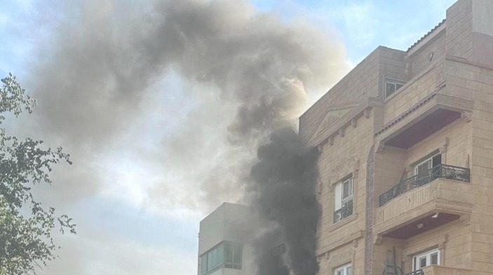 جانب من الحريق