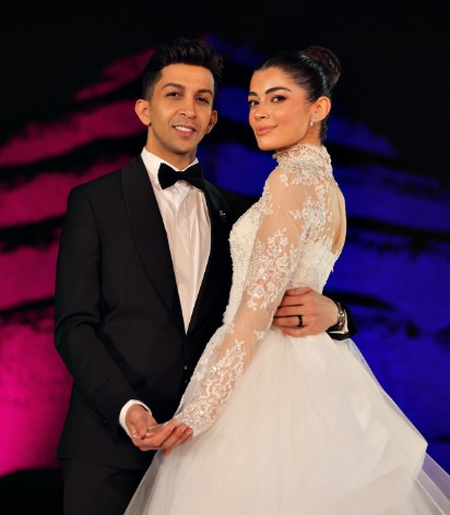 أول صور لـ ليلى زاهر وهشام جمال من حفل زفافهما