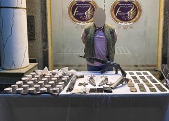 المتهم والمضبوطات