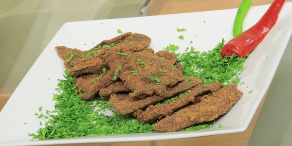 طريقة عمل كبدة دجاج بانيه