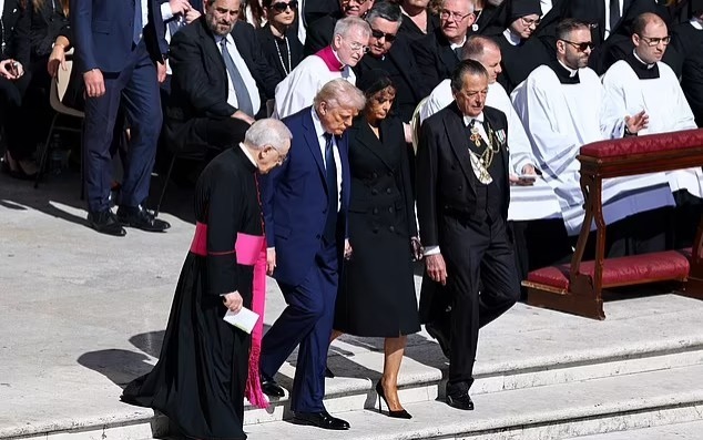 الرئيس الأمريكي دونالد ترامب في جنازة البابا فرنسيس