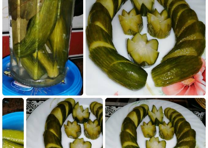 طريقة عمل مخلل الخيار الكبير