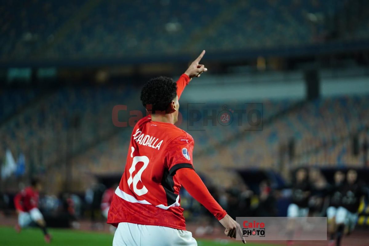 احتفال محمد عبد الله بهدفه في جنوب إفريقيا