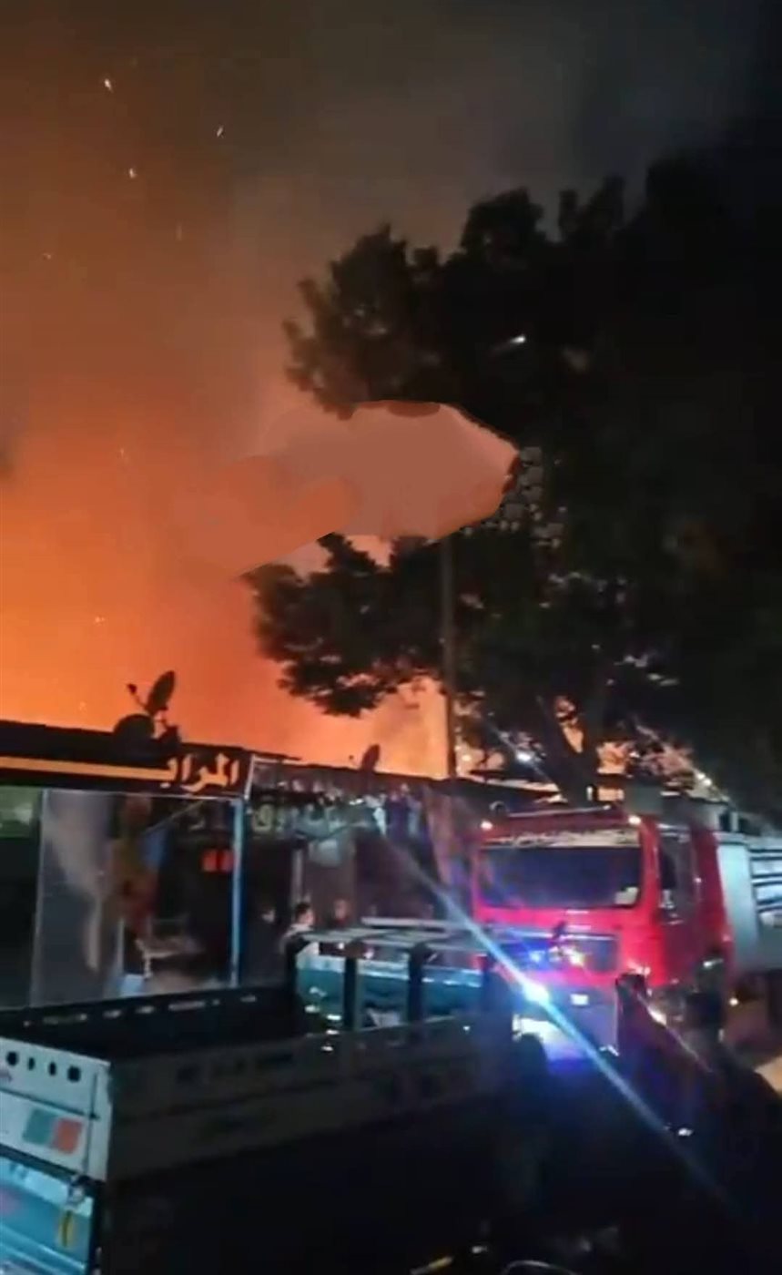 حريق بجوار شريط السكة الحديد بطنطا