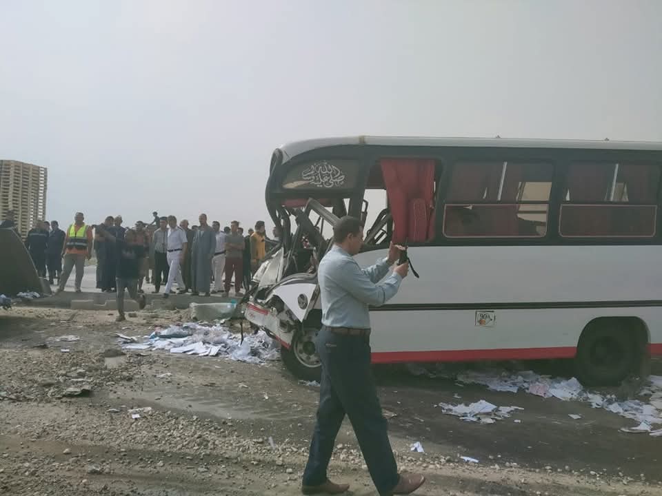 حادث تصادم الطريق الإقليمي بالمنوفية 