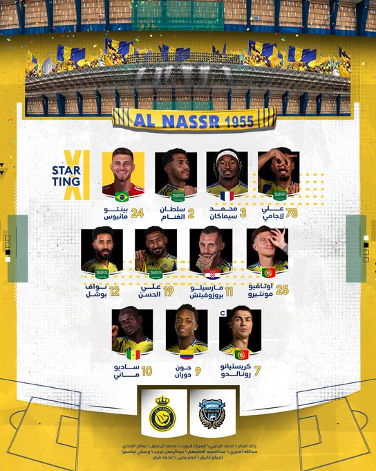 تشكيل النصر السعودي أمام كاوساكي