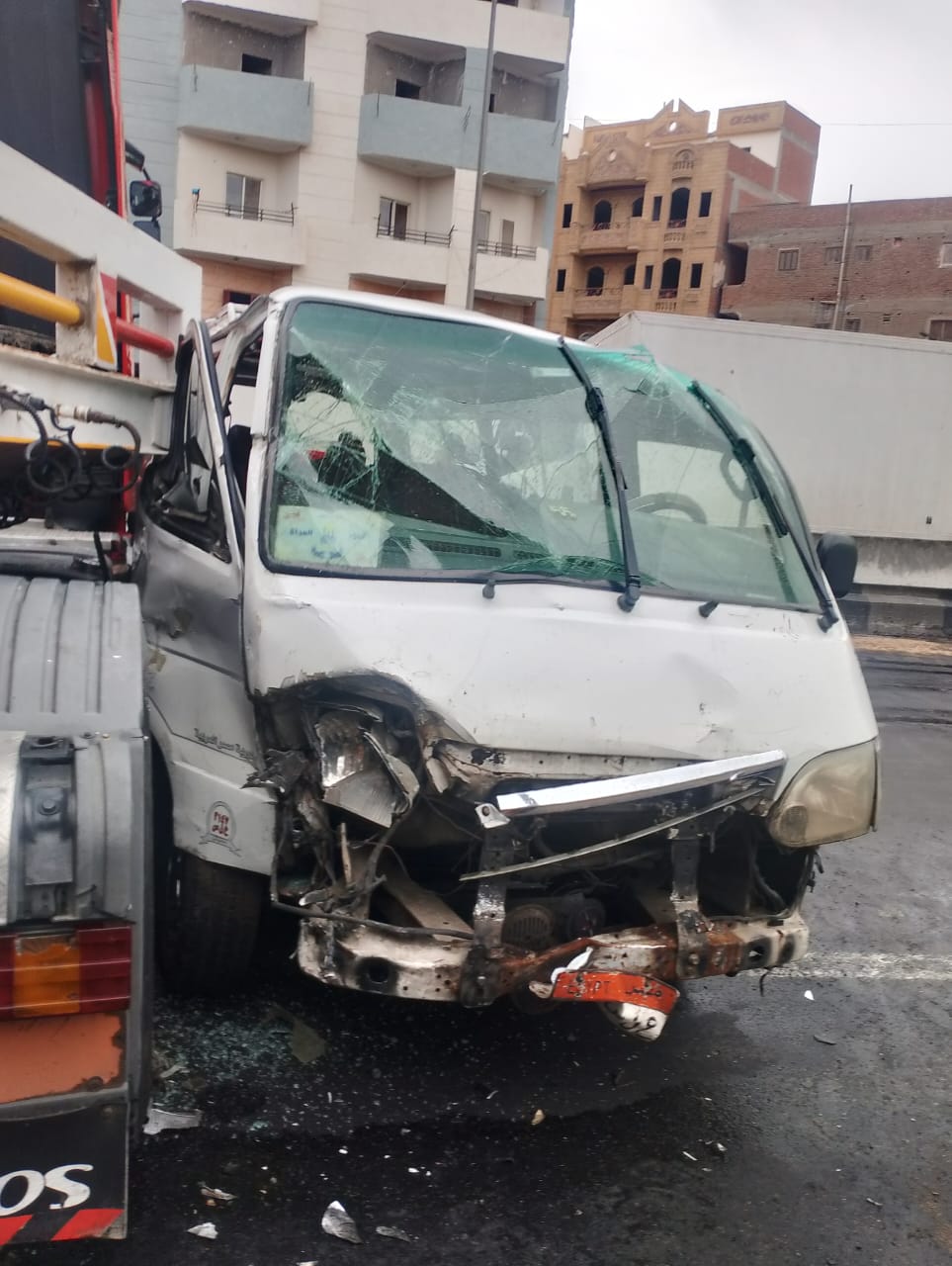 حادث تصادم على كوبري بركة السبع بالمنوفية