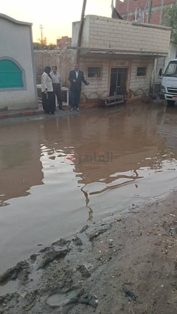 جانب من تراكمات مياه الأمطار بسرس الليان