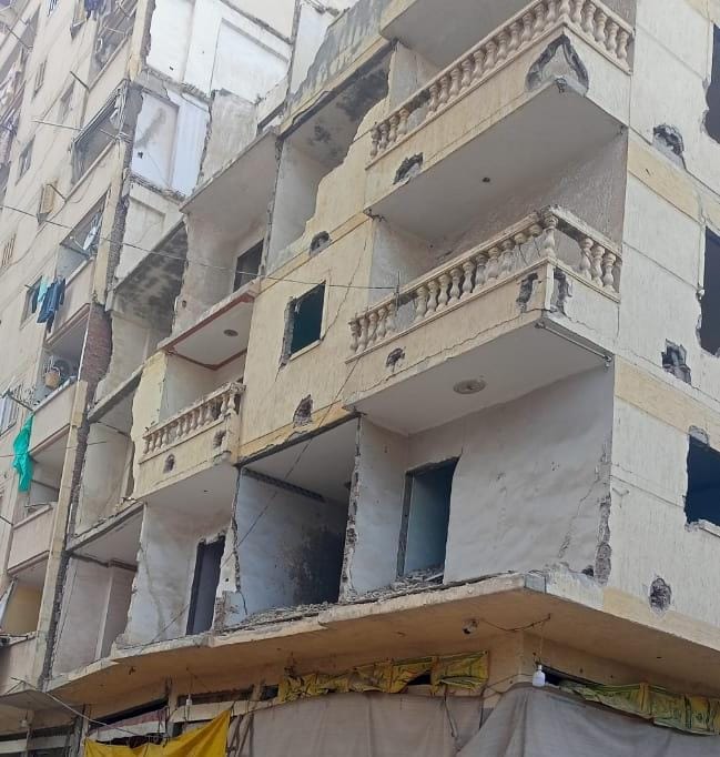 إزالة عقارين في الإسكندرية لخطورتهما على حياة المواطنين