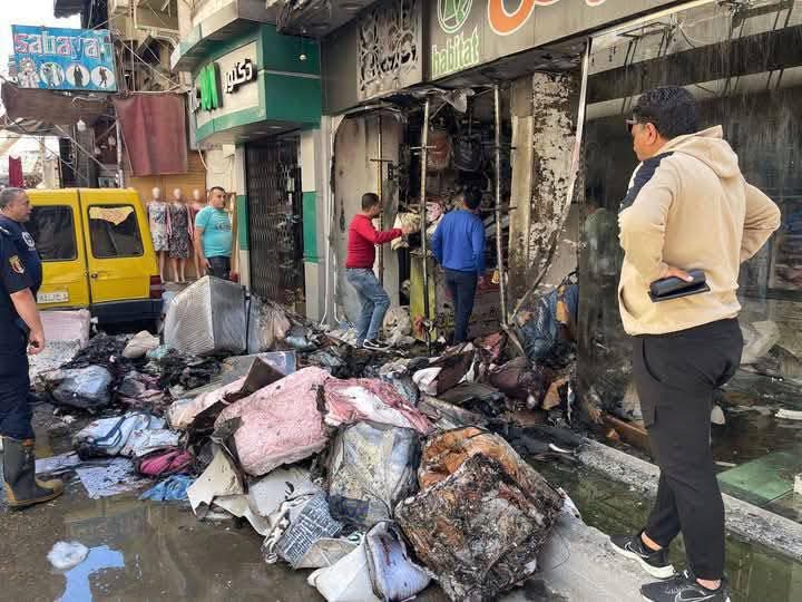 حريق بمحل تجاري ببورسعيد 