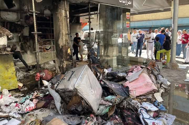 حريق بمحل تجاري ببورسعيد 