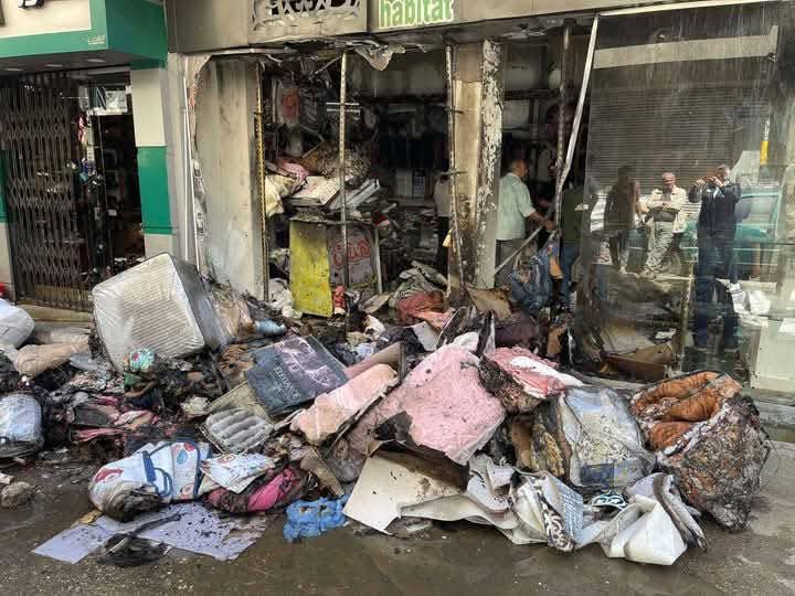 حريق بمحل تجاري ببورسعيد 