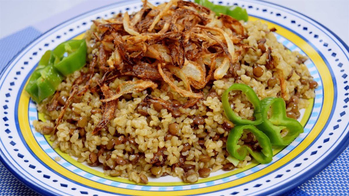 طريقة عمل المجدرة بالبرغل على الطريقة اللبنانية