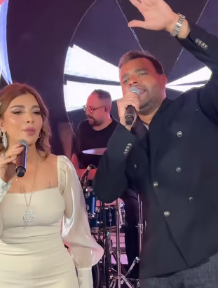 ديو غنائي يجمع أصالة بـ رامي صبري من حفل زفاف نجل شقيقتها