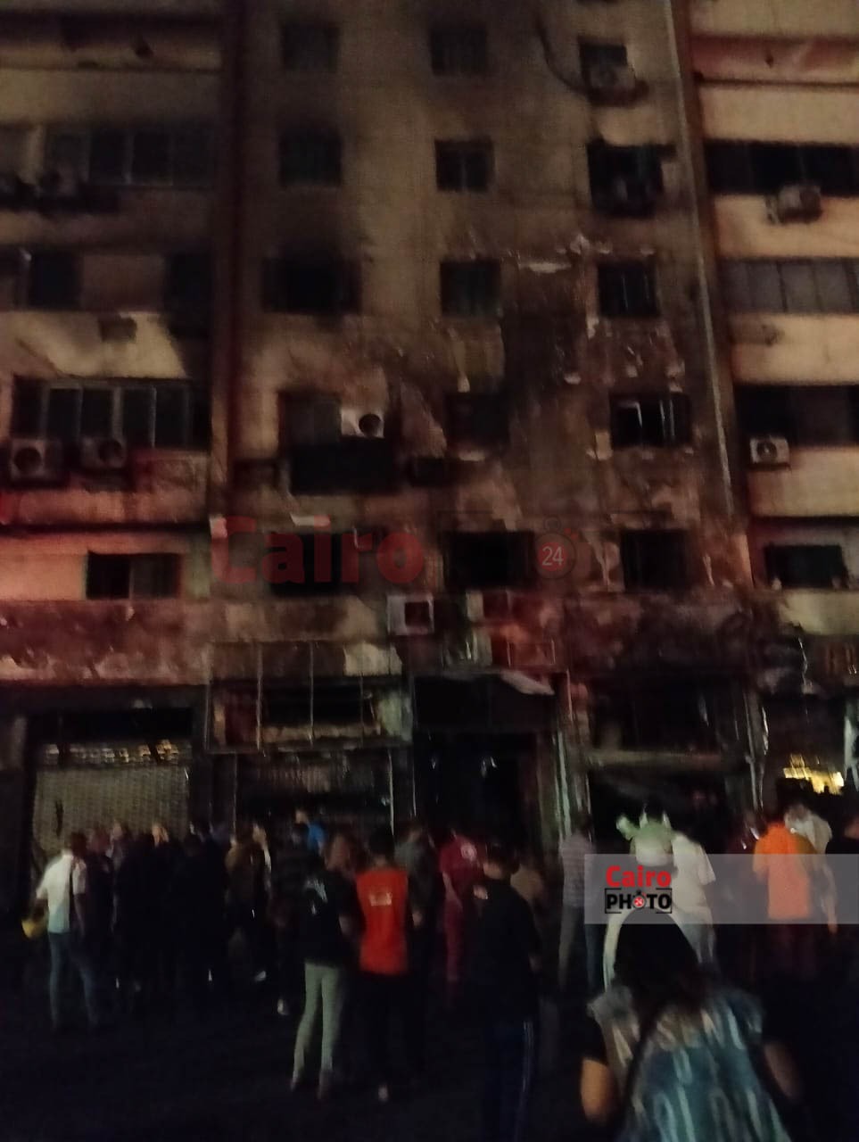 عقار حريق مصر الجديدة