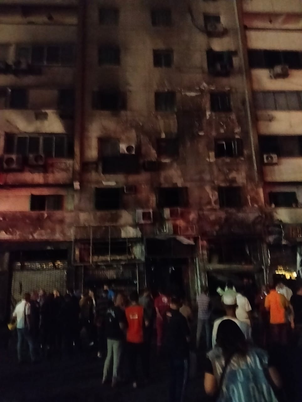 حريق ميدان سفير في مصر الجديدة 