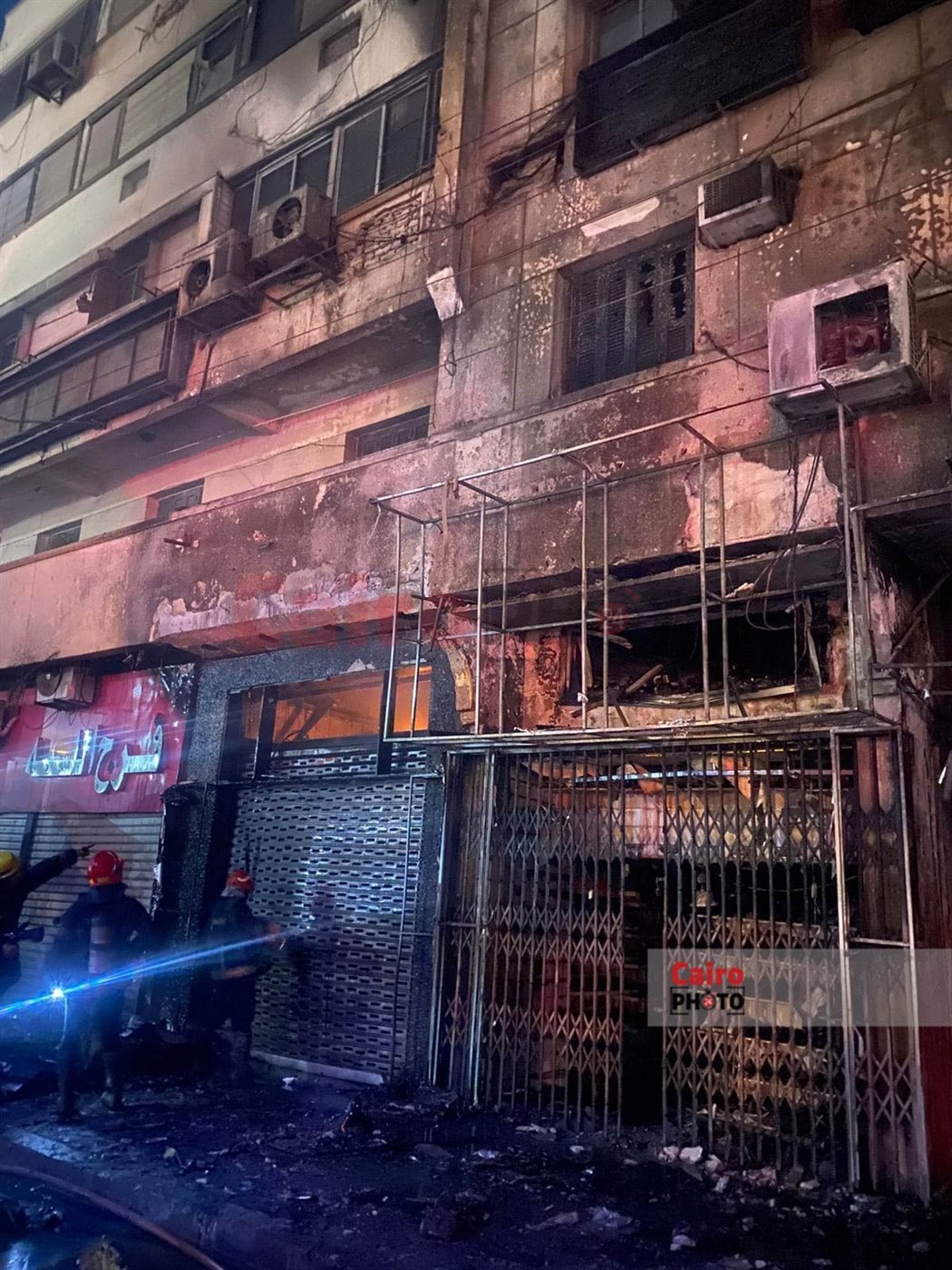 صور حريق ميدان سفير 