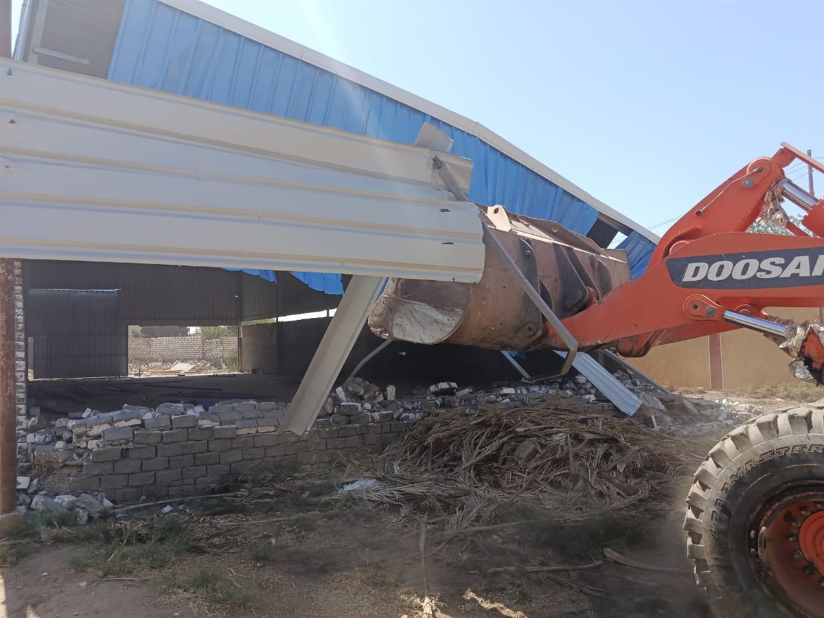 إزالة 21 حالة تعدٍ بالبناء المخالف على الأراضي الزراعية