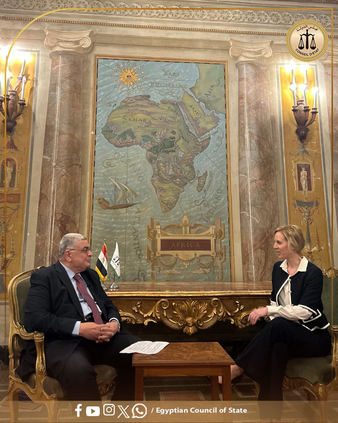 مجلس الدولة يوقع مذكرة تفاهم مع المعهد الدولي لتوحيد القانون الخاص