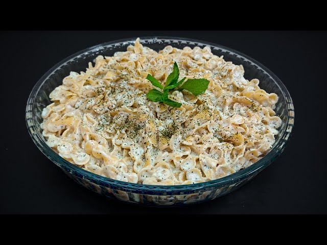 مقادير عمل مكرونة بالزبادي والثوم