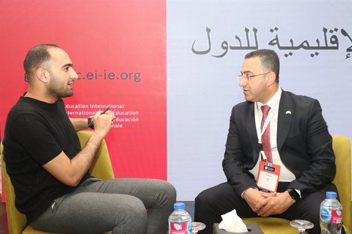 أمين اتحاد المعلمين الفلسطينيين مع محرر القاهرة 24