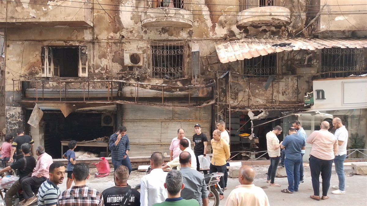 جانب من الحريق 