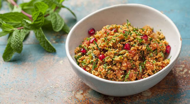 مقادير عمل سلطة باذنجان بالبرغل