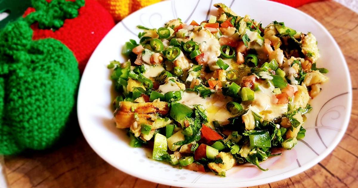 طريقة عمل سلطة باذنجان بالبرغل