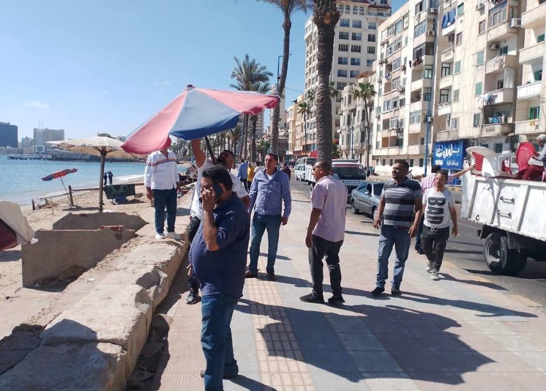 إزالة إشغالات شاطئ أبو العباس 