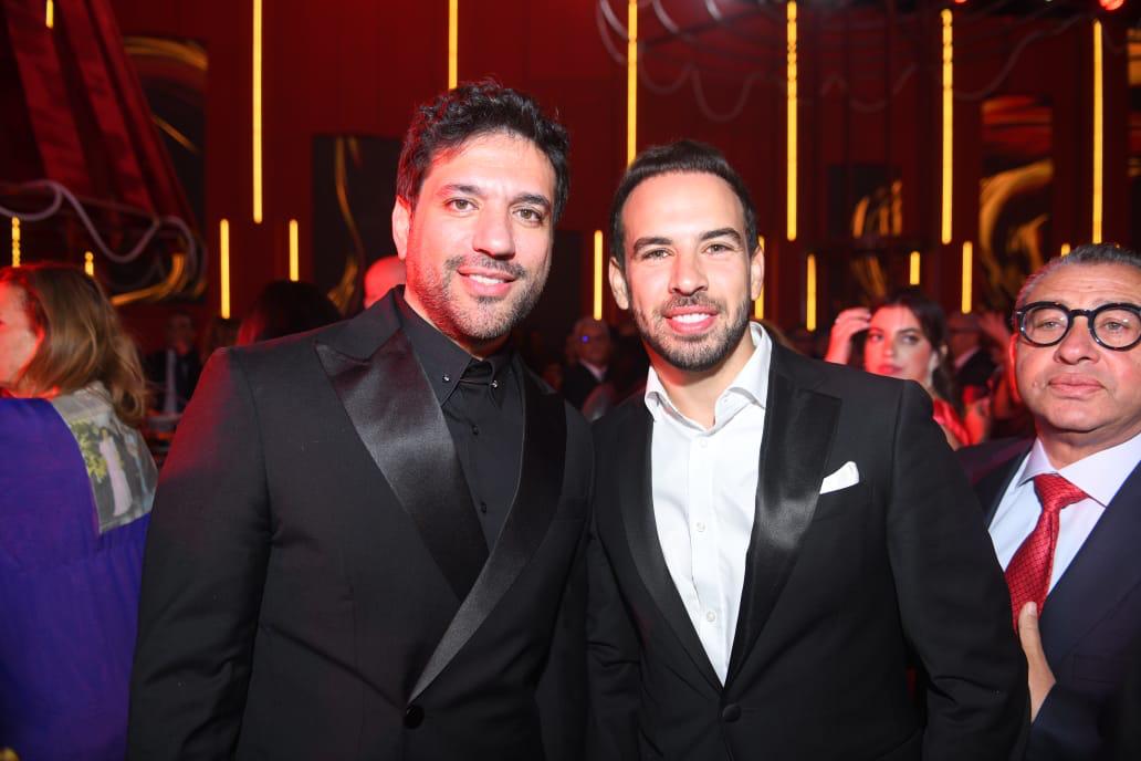 حسن الرداد في حفل خطوبة ابنه باسل سماقية