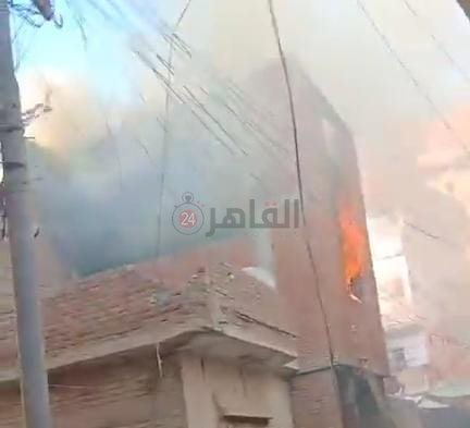 حريق داخل مخزن أسفل منزل بالغربية 