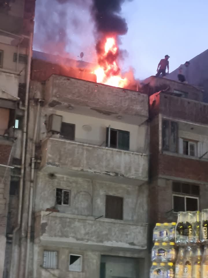 حريق بشقة سكنية بالإسكندرية 