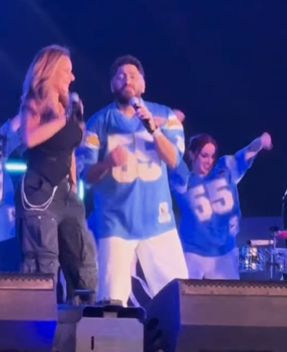 نيللي كريم مفاجأة حفل تامر حسني  في ريد بول جوك بوكس