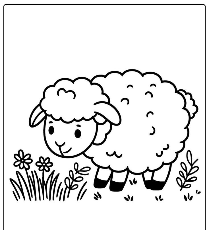 صور خروف للتلوين للأطفال