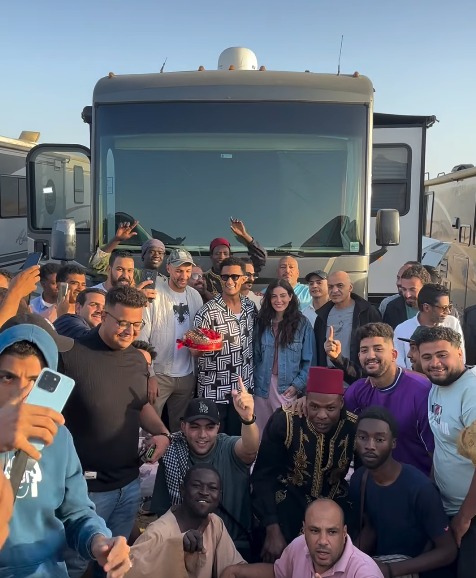 أسرة فيلم أسد تحتفل بعيد ميلاد محمد رمضان