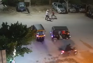 جانب من واقعة مقتل شاب بحلوان