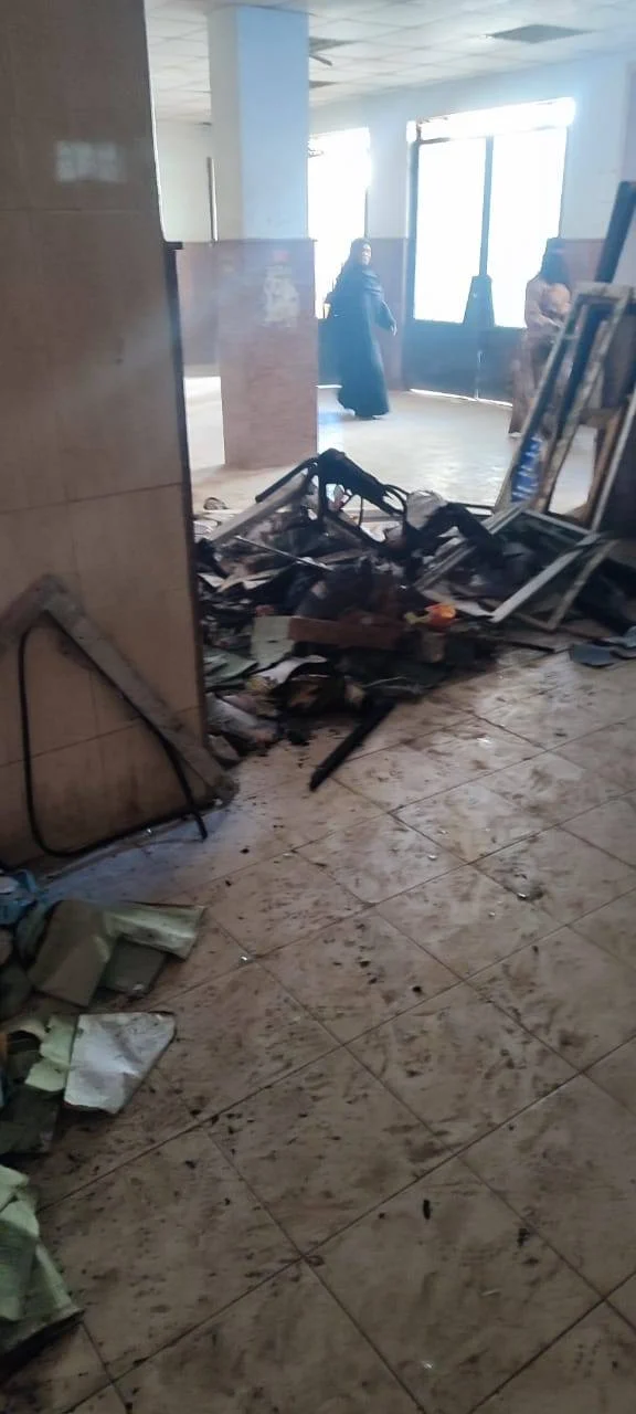 جانب من الحريق