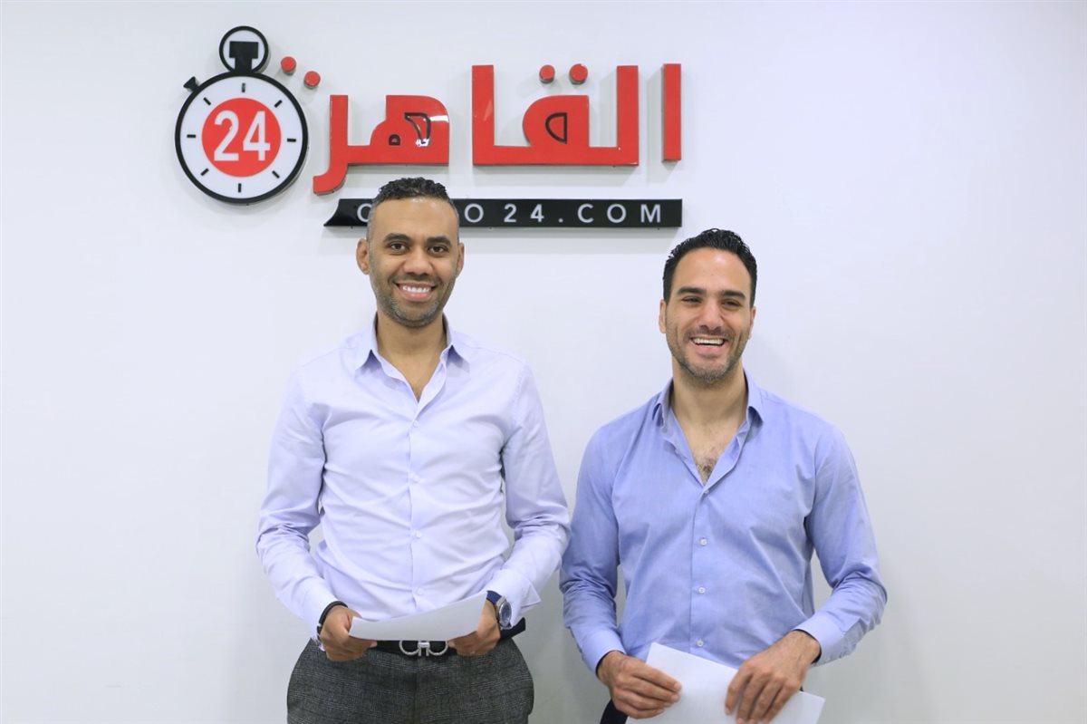 رجل الأعمال خالد حميدة، ومحمود المملوك رئيس تحرير القاهرة 24