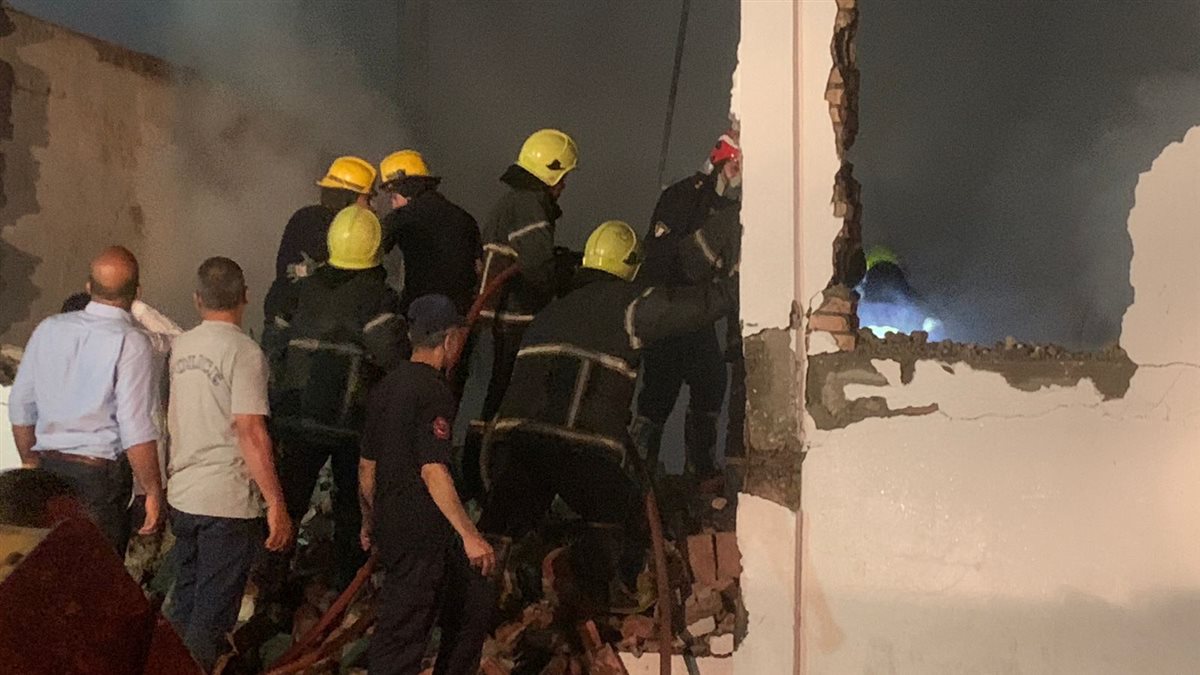 حريق بمخزن بمنطقة الاستثمار ببورسعيد