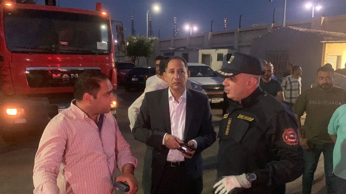 حريق بمخزن بمنطقة الاستثمار ببورسعيد 