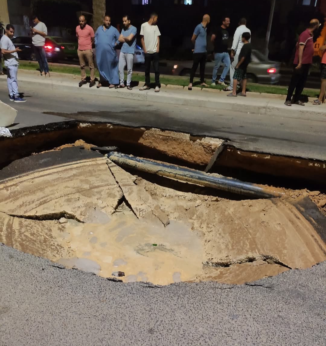 هبوط أرضي بمدينة السادات بالمنوفية 