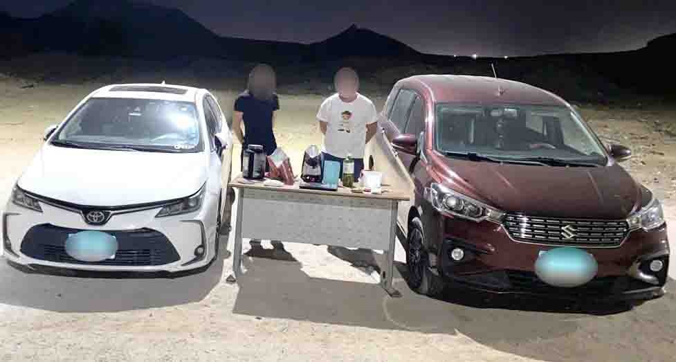 المتهمين والمضبوطات