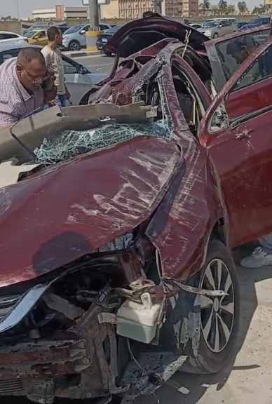  حادث مروع على طريق السويس في اتجاه التجمع الخامس<br alt=